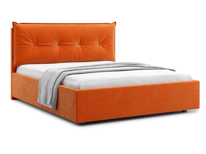 Кровать Cedrino 160х200 оранжевого цвета с подъемным механизмом