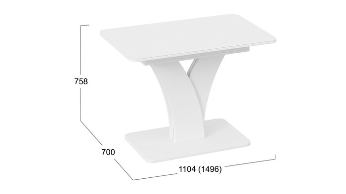 Стол обеденный раздвижной Люксембург белого цвета - купить Обеденные столы по цене 20999.0