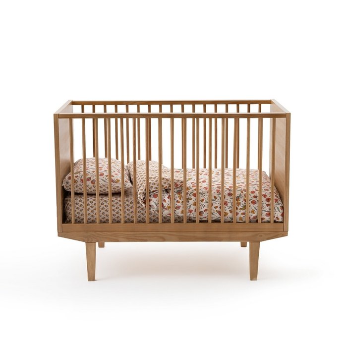 Кровать детская винтажная с кроватным основанием Elyo 60x120 бежевого цвета - лучшие Колыбели в INMYROOM