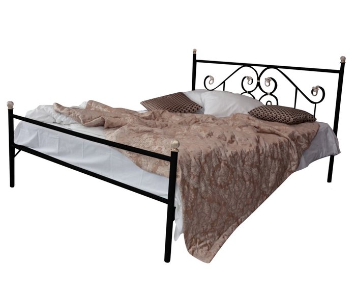 Кровать Камелия 180х200 черного цвета