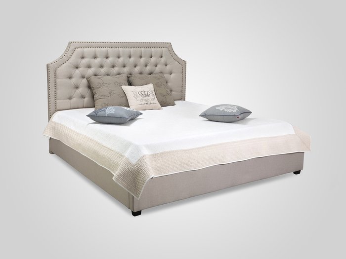 Кровать с подъемным механизмом бежевого цвета 180X200 - купить Кровати для спальни по цене 60000.0