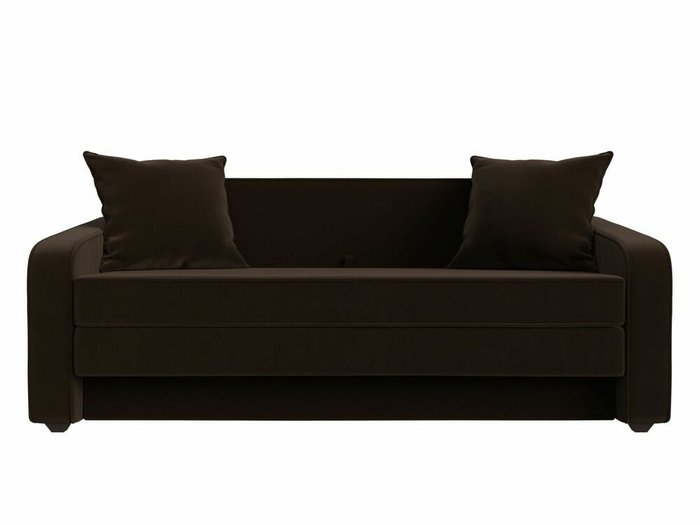 Диван-кровать Лига 013 темно-коричневого цвета  - купить Прямые диваны по цене 28999.0