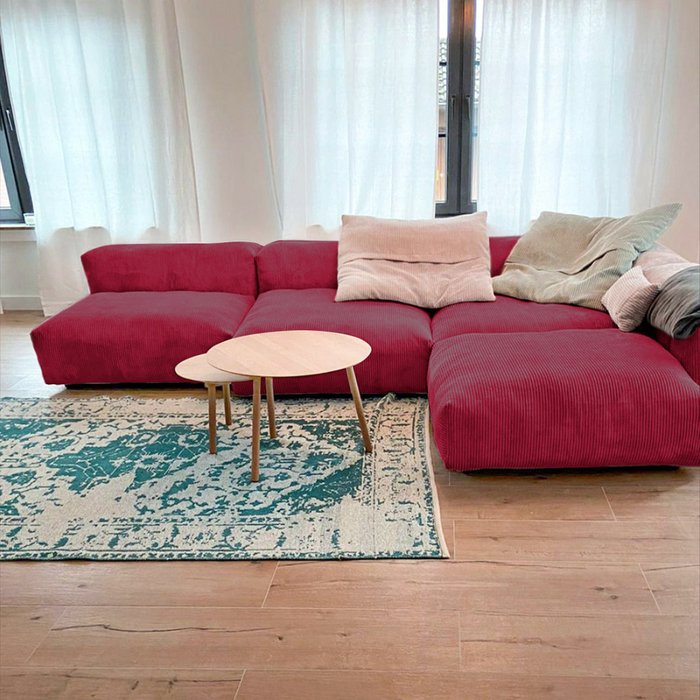 Угловой диван Фиджи красного цвета - лучшие Угловые диваны в INMYROOM