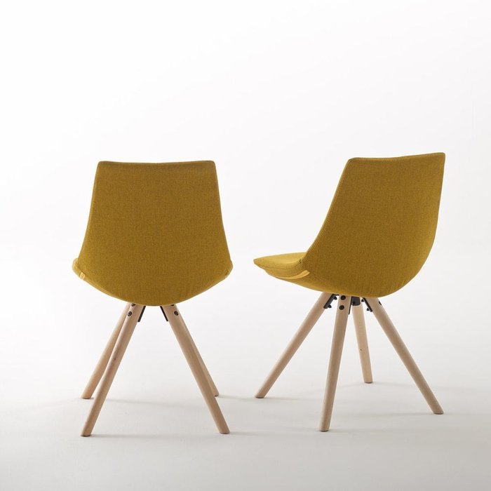 Комплект из двух стульев Asting желтого цвета - купить Обеденные стулья по цене 25024.0