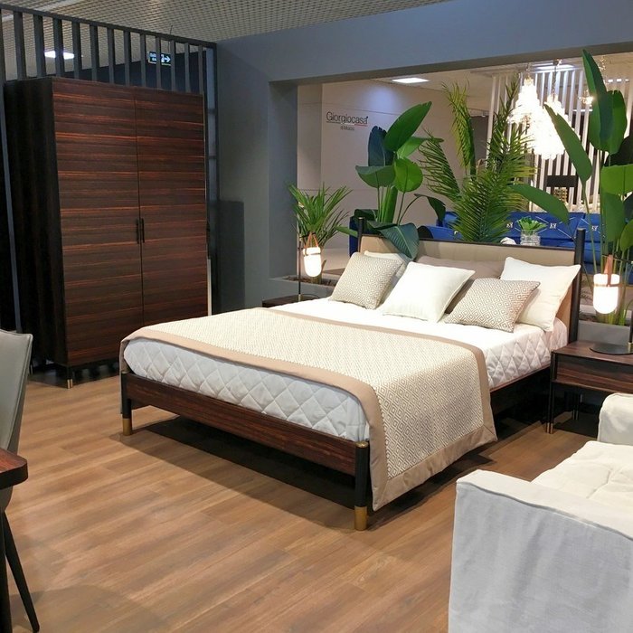Кровать Benissa 160х200 бежево-коричневого цвета - лучшие Кровати для спальни в INMYROOM