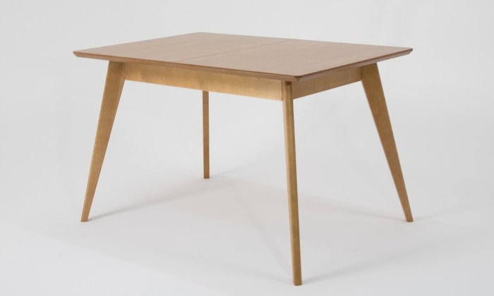 Стол раздвижной обеденный Сканди светло-коричневого цвета - купить Обеденные столы по цене 26990.0