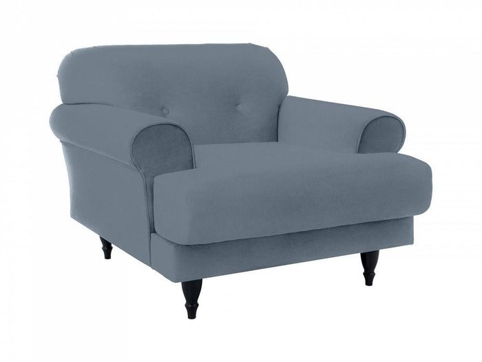 Кресло Italia серо-синего цвета - купить Интерьерные кресла по цене 52470.0