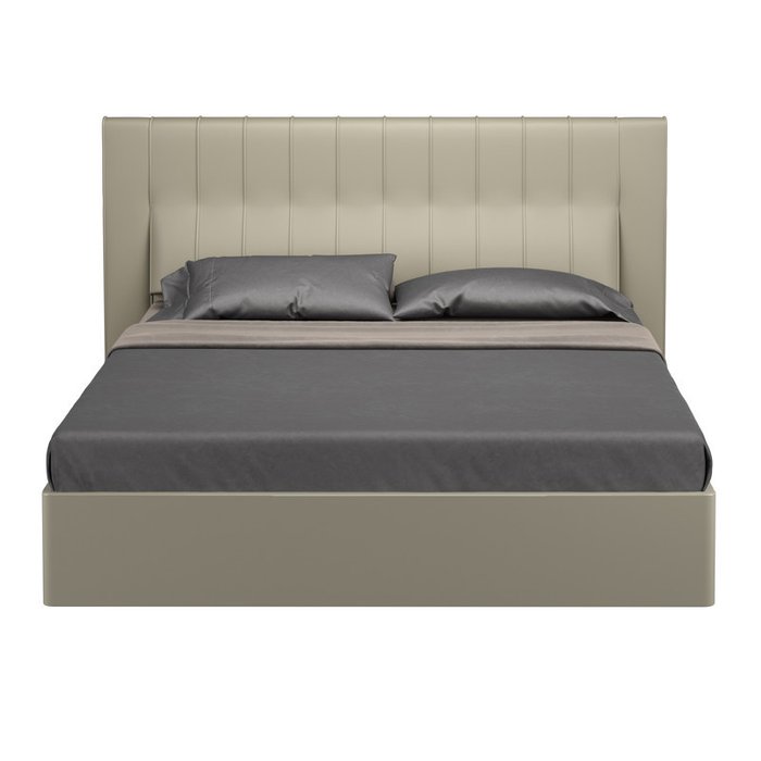 Кровать Vigo 160х200 серо-бежевого цвета с подъемным механизмом - купить Кровати для спальни по цене 164430.0