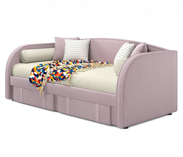 Кровать Elda 90х200 лилового цвета с ортопедическим основанием
