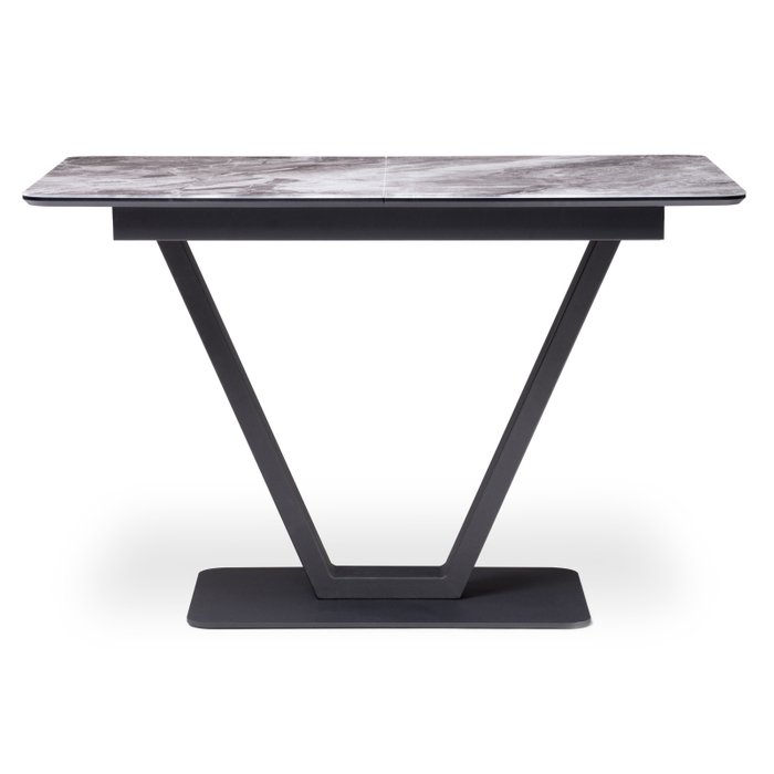 Раздвижной обеденный стол Бугун черно-серого цвета  - купить Обеденные столы по цене 23590.0