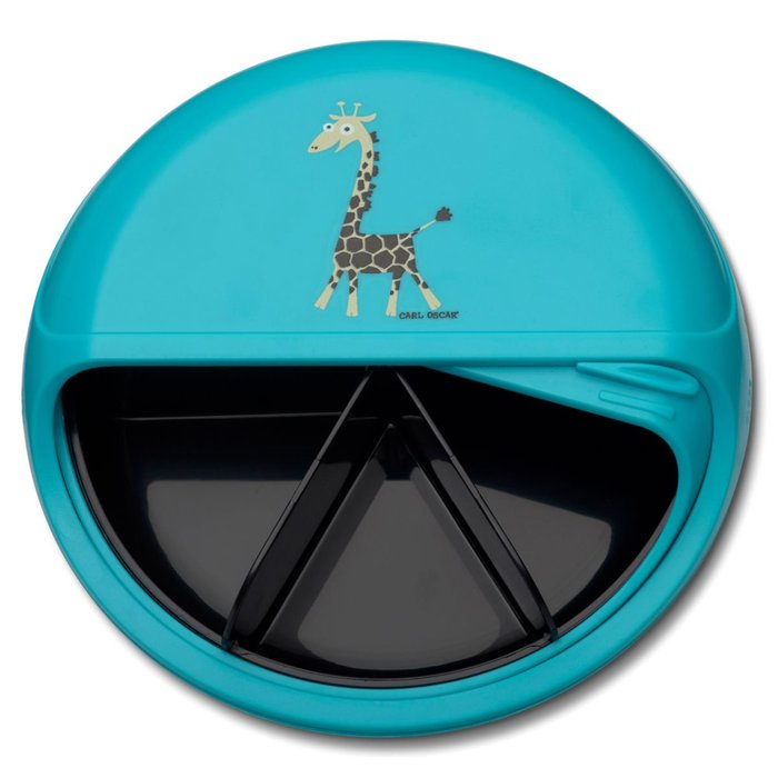 Ланч-бокс для перекусов Snack Disc Giraffe бирюзового цвета - купить Емкости для хранения по цене 3910.0