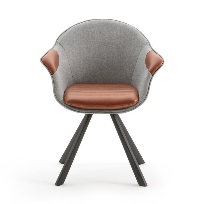 Кресло обеденное Biface серого цвета - купить Обеденные стулья по цене 20929.0