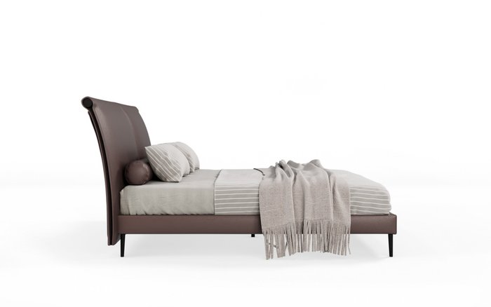 Кровать Sam Bow 180х200 темно-коричневого цвета - лучшие Кровати для спальни в INMYROOM