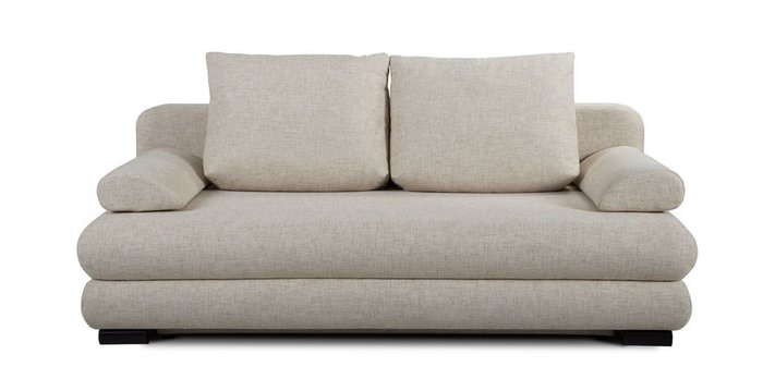 Прямой диван-кровать Фабио коричневого цвета