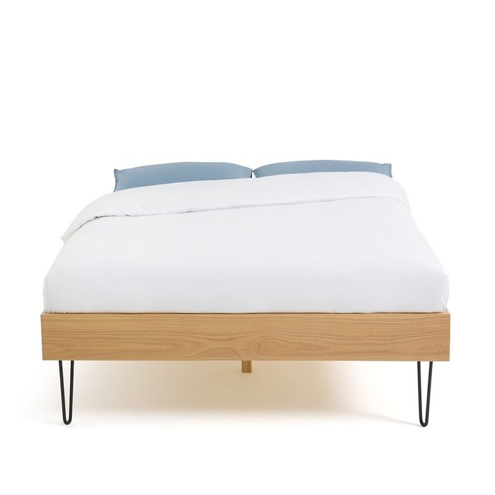 Кровать Cleon 160x200 бежевого цвета без подъемного механизма - купить Кровати для спальни по цене 31880.0