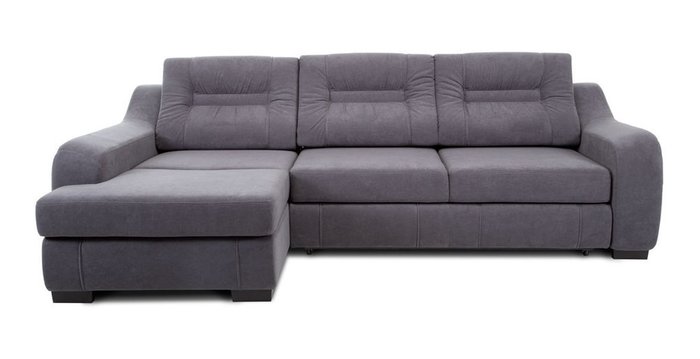 Угловой диван-кровать Ройс серого цвета