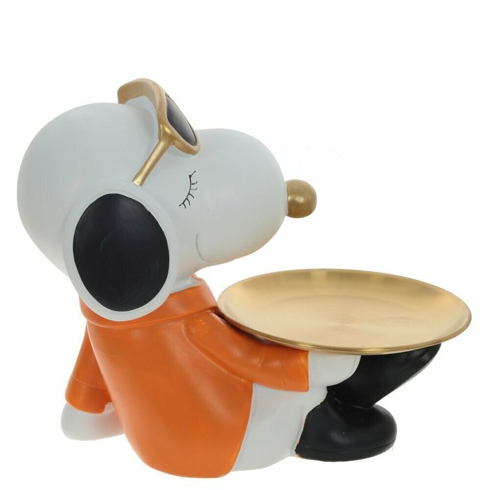 Фигурка декоративная Собака Снуппи белого цвета - купить Фигуры и статуэтки по цене 5980.0