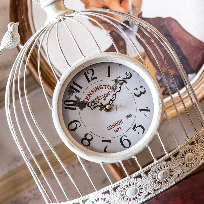 Часы настенные "Волшебный сад" белая патина - купить Часы по цене 4700.0