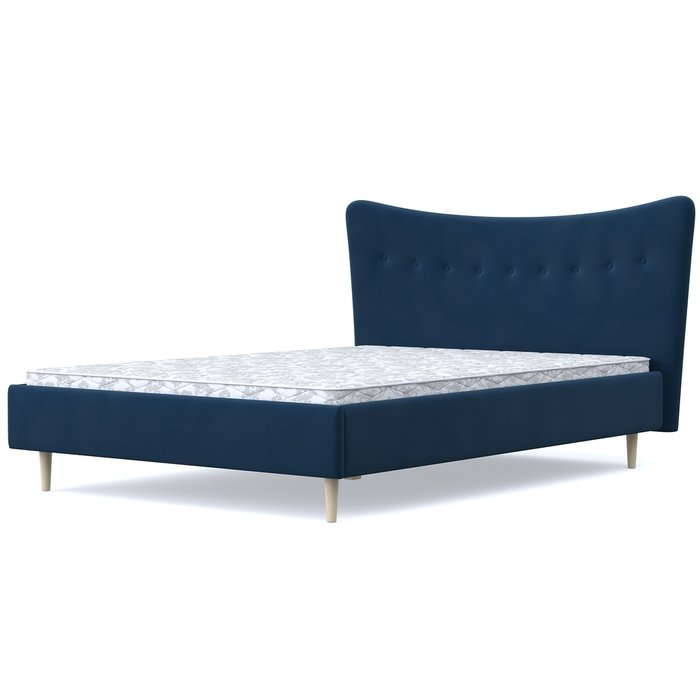 Кровать Финна 160x200 синего цвета - лучшие Кровати для спальни в INMYROOM