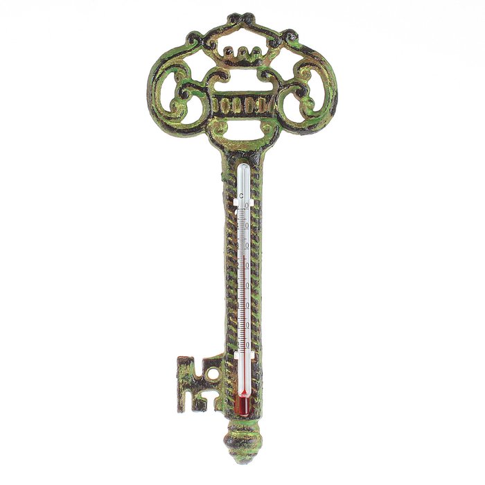 Ключ-термометр декоративный оливкового цвета