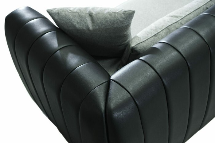 Прямой диван-кровать Стенли черно-серого цвета - лучшие Прямые диваны в INMYROOM