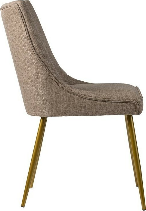 Стул бежевого цвета на золотых ножках - лучшие Обеденные стулья в INMYROOM