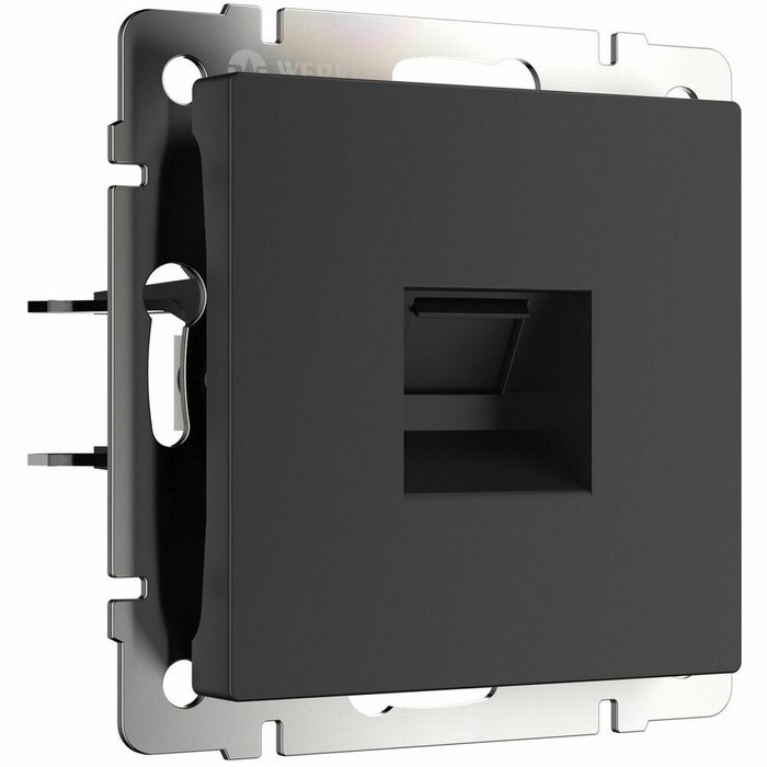 W5120108/ Розетка Ethernet RJ-45 cat. 6A экранированная (черный матовый) W5120108 Встраиваемые механизмы черные матовый W5120108/ Розетка Ethernet RJ-45 cat. 6A экранированная (черный матовый) W5120108 Встраиваемые механизмы черные матовый