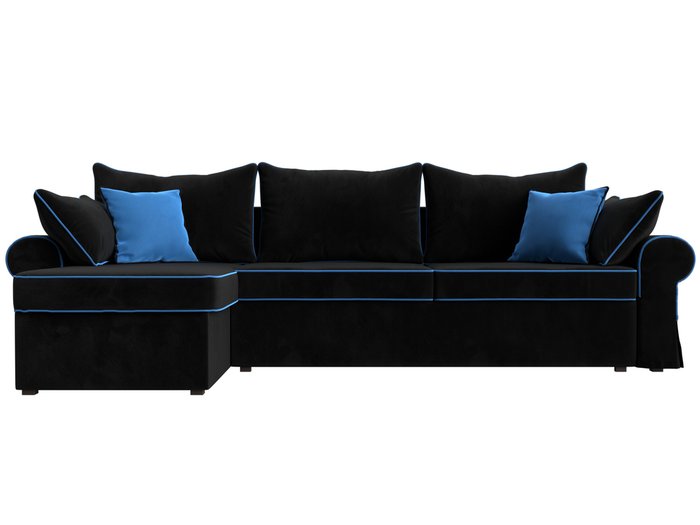 Угловой диван-кровать Элис черного цвета левый угол - купить Угловые диваны по цене 67999.0