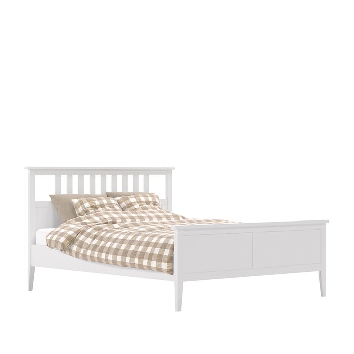 Кровать Мира 160х200 белого цвета с основанием