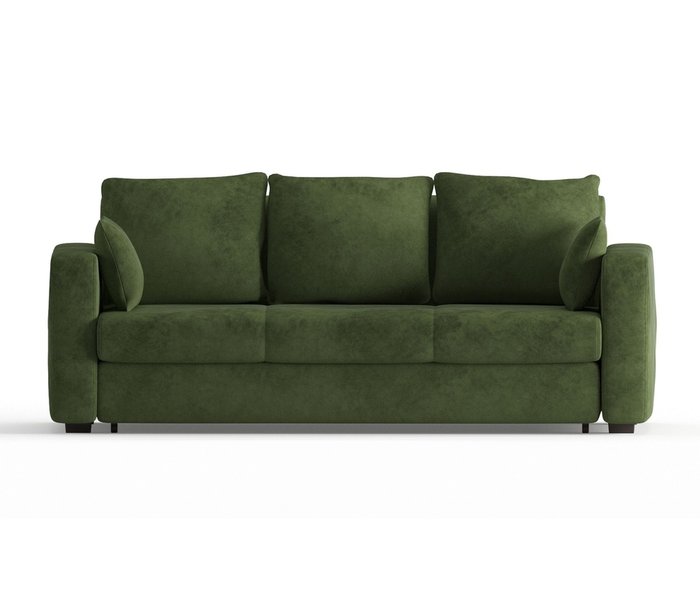 Диван-кровать Риквир в обивке из велюра зеленого цвета - купить Прямые диваны по цене 36900.0
