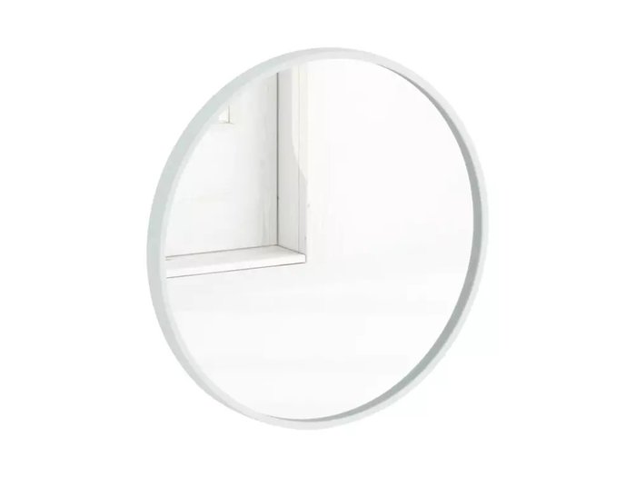 Настенное зеркало Focus 50х50 в раме белого цвета