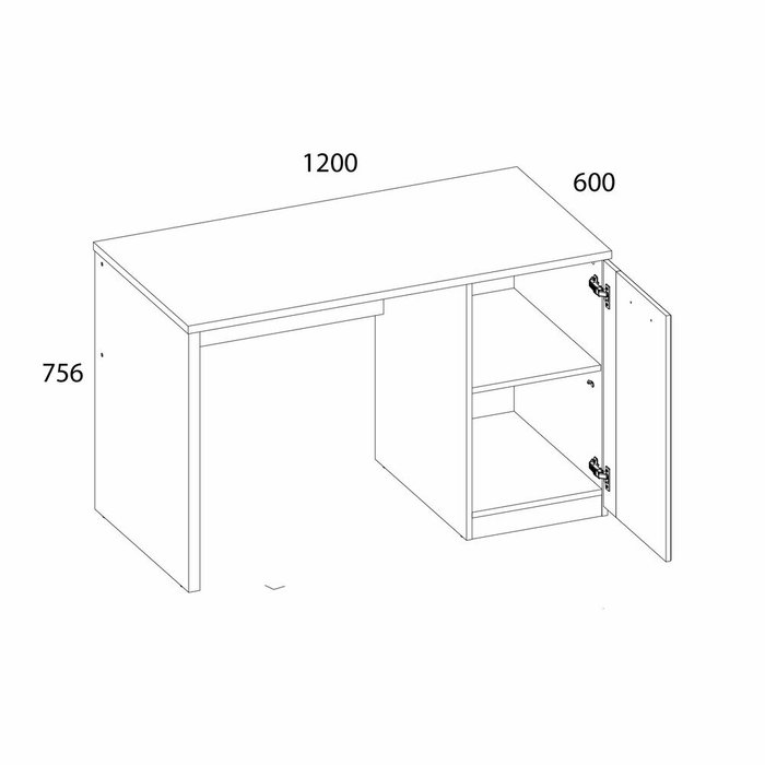 Письменный стол Doorset бежевого цвета - лучшие Письменные столы в INMYROOM