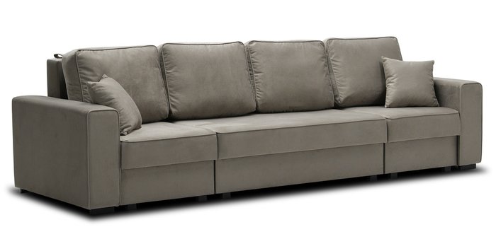 Диван-кровать Астон серо-бежевого цвета - купить Прямые диваны по цене 55230.0