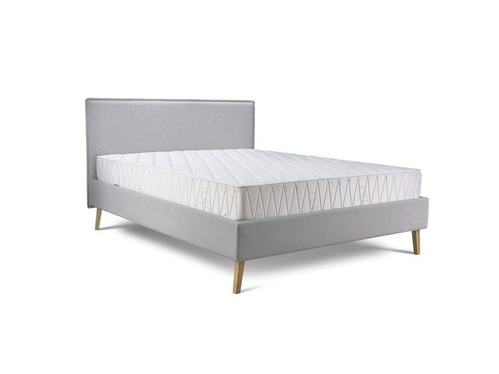 Кровать Нарсис без  подъемного механизма серого цвета  160х200