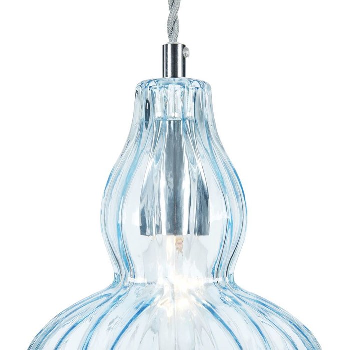 Подвесной светильник Eustoma с плафоном голубого цвета - лучшие Подвесные светильники в INMYROOM
