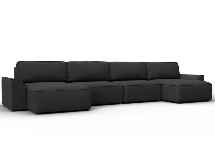 Угловой диван-кровать Лига-048 лонг темно-коричневого цвета (замша) Угловой диван-кровать Лига-048 лонг темно-коричневого цвета (замша)