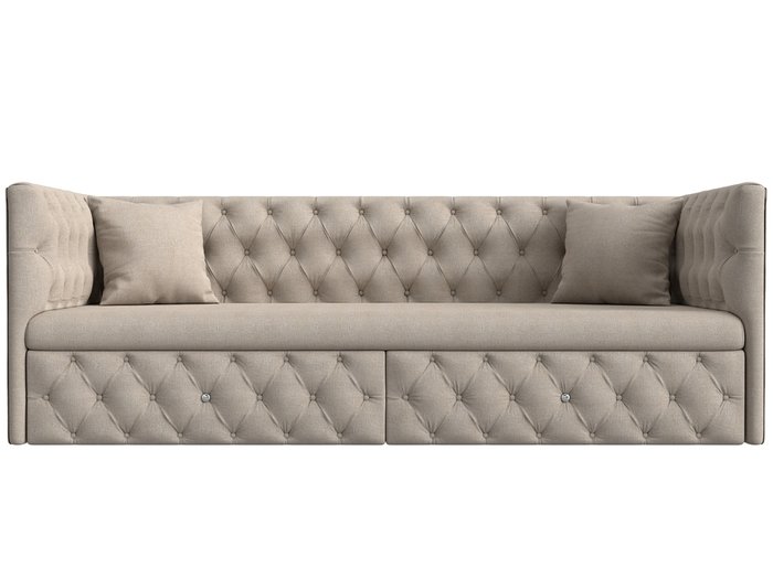 Прямой диван-кровать Найс серо-бежевого цвета - купить Прямые диваны по цене 47999.0