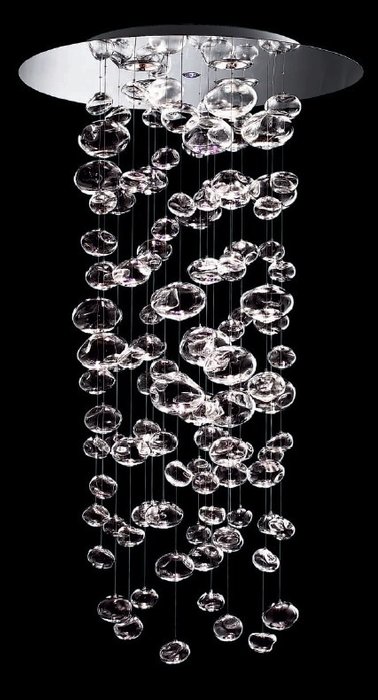 Дизайнерская потолочная люстра Murano Due Ether crystal light с декоративными подвесками из муранского стекла  - купить Потолочные люстры по цене 29000.0