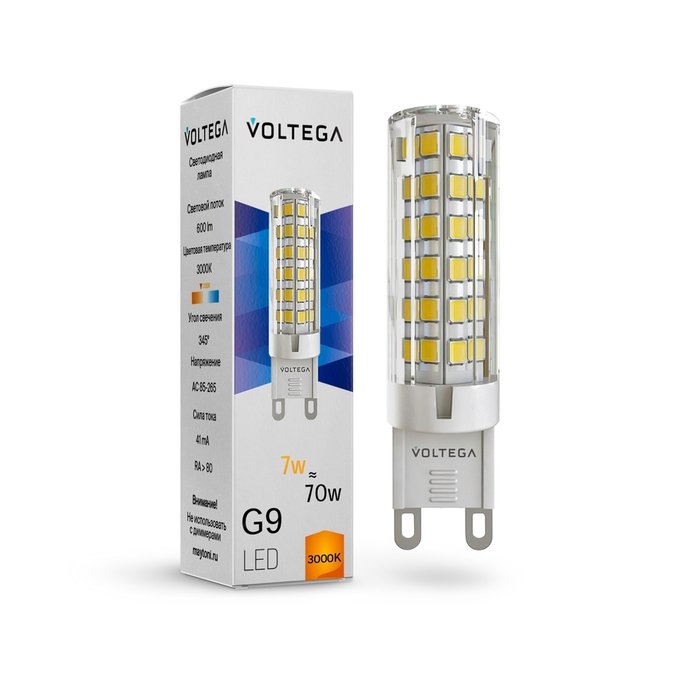 Лампочка Voltega 7187 Capsule G9 Simple капсульной формы - купить Лампочки по цене 225.0