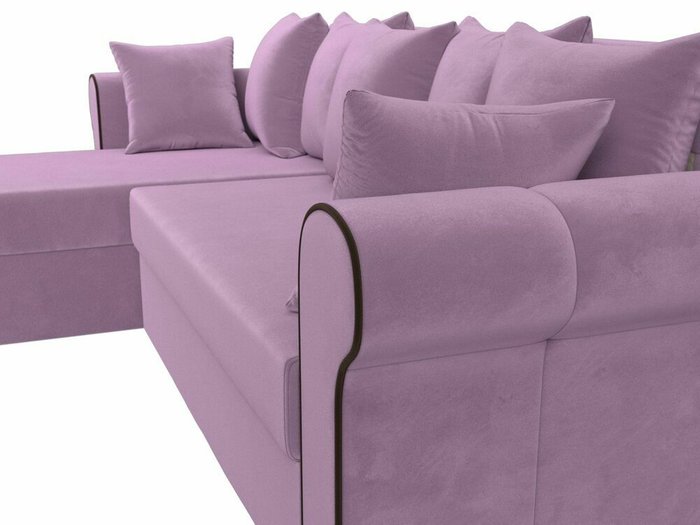 Угловой диван-кровать Рейн сиреневого цвета левый угол - лучшие Угловые диваны в INMYROOM