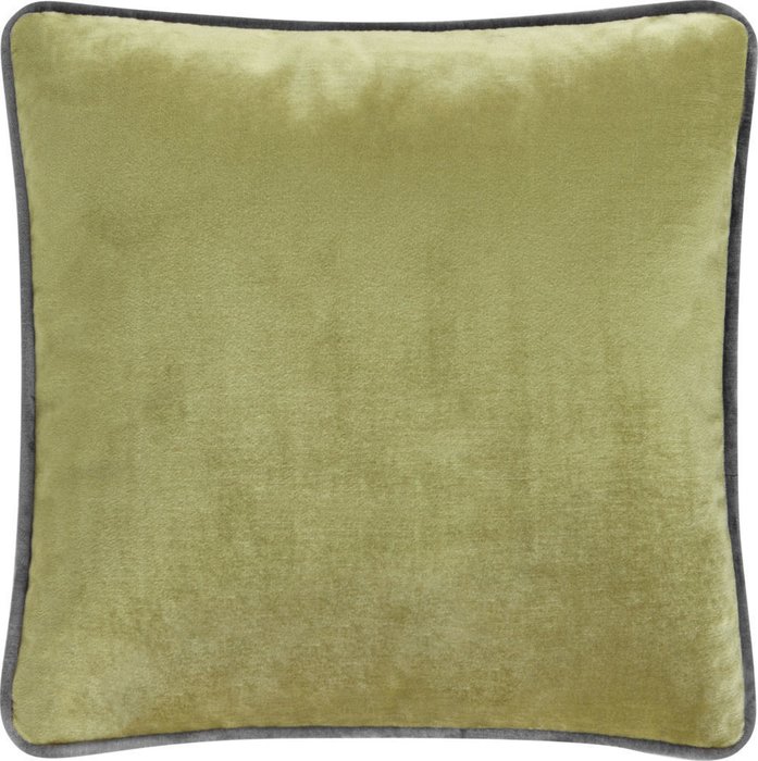 Подушка с обивкой из светло-зелёной ткани