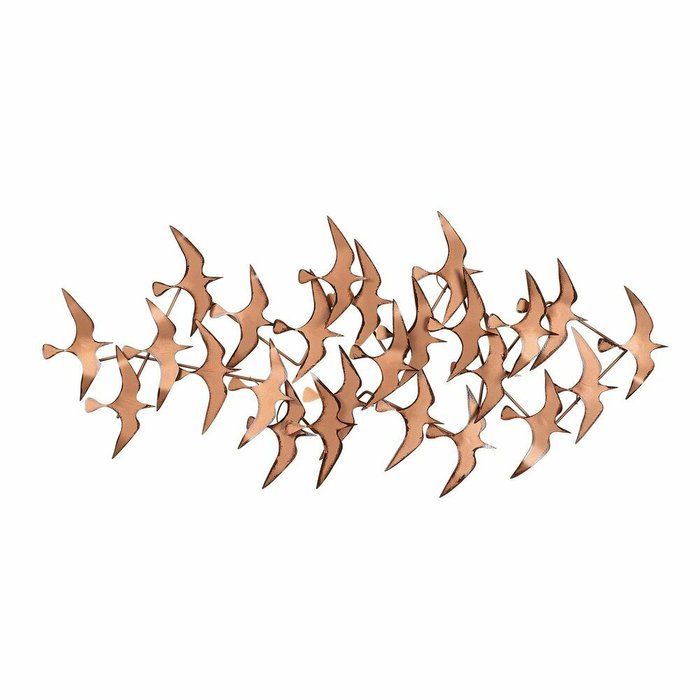Настенный декор ручной работы Птицы 57х121 из металла 