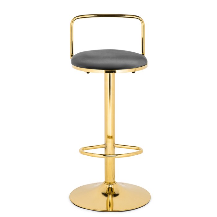 Барный стул Lusia серо-золотого цвета - купить Барные стулья по цене 6750.0