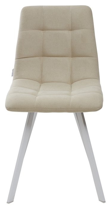 Стул Chilli Square бежевого цвета с белыми ножками - купить Обеденные стулья по цене 4185.0