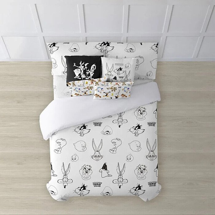 Пододеяльник Looney Tunes Looney B&W Белый black 175 темы 260 x 240 cm - купить Пододеяльники по цене 18348 Пододеяльник Looney Tunes Looney B&W Белый black 175 темы 260 x 240 cm - купить Пододеяльники по цене 18348