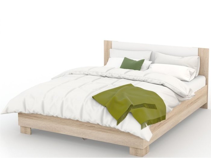 Кровать Аврора 160х200 бежевого цвета - купить Кровати для спальни по цене 11816.0