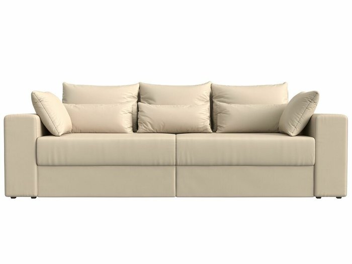Диван-кровать Майами бежевого цвета (экокожа) - купить Прямые диваны по цене 47999.0