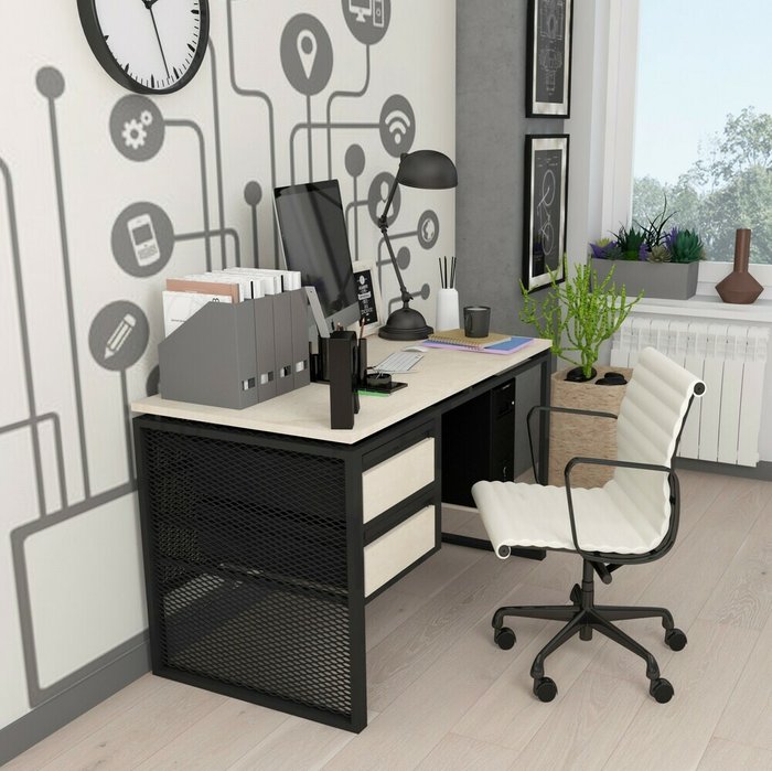 Рабочий стол Space черного цвета - лучшие Письменные столы в INMYROOM