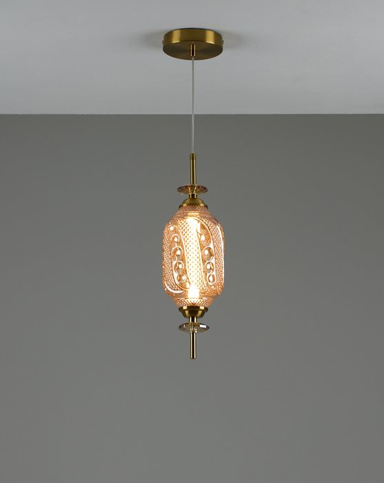 Светильник подвесной светодиодный Tale бронзово-янтарного цвета - купить Подвесные светильники по цене 8590.0