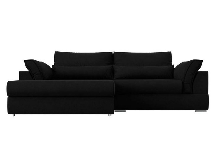 Угловой диван-кровать Пекин черного цвета угол левый - купить Угловые диваны по цене 83999.0